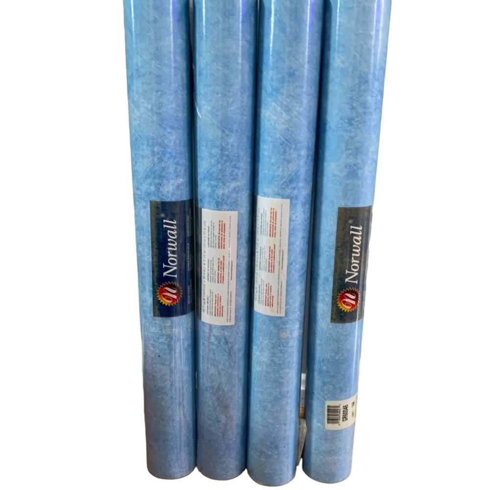 4 NEW NORWALL SOLID VINYL WALLPAPER DOUBLE ROLLS.